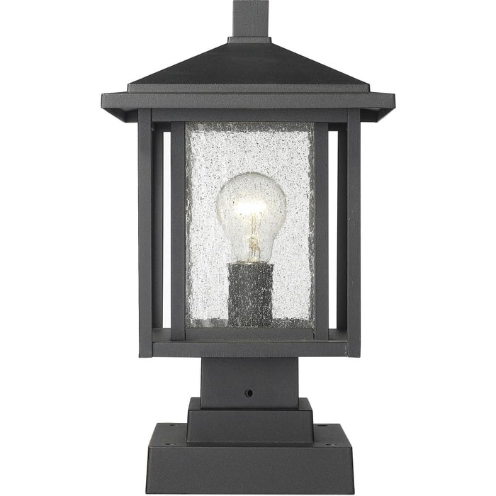 Aspen Black Outdoor Pier Mounted Fixture - Outdoor Pier Mounted Fixtures