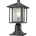 Aspen Black Outdoor Pier Mounted Fixture | theLightShop