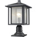 Aspen Black Outdoor Pier Mounted Fixture | theLightShop