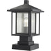 Aspen Black Outdoor Pier Mounted Fixture | theLightShop