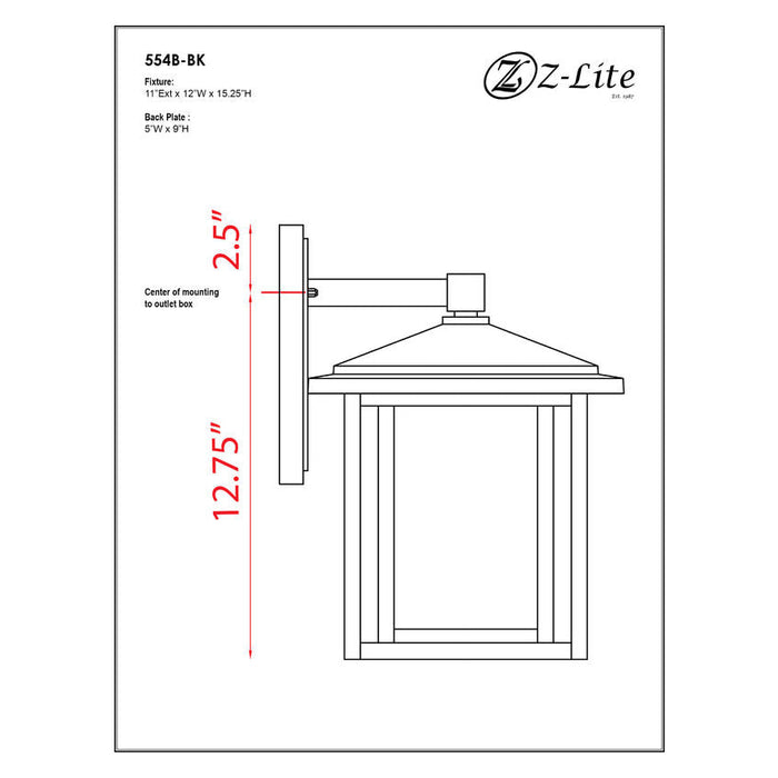 Aspen Black Outdoor Wall Sconce - Outdoor Wall Sconces