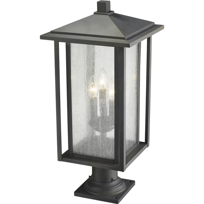 Aspen Oil Rubbed Bronze Outdoor Pier Mounted Fixture - Outdoor Pier Mounted Fixtures