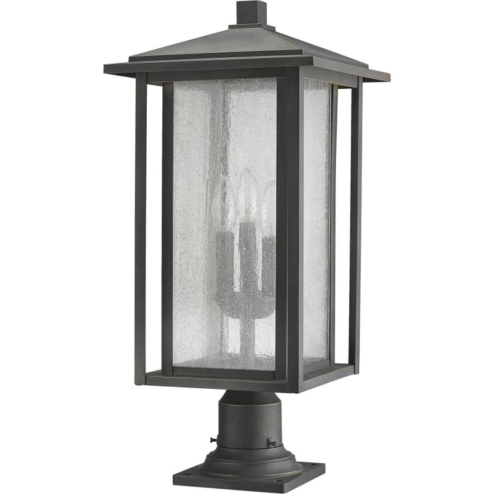 Aspen Oil Rubbed Bronze Outdoor Pier Mounted Fixture - Outdoor Pier Mounted Fixtures
