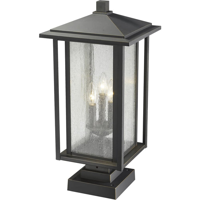 Aspen Oil Rubbed Bronze Outdoor Pier Mounted Fixture - Outdoor Pier Mounted Fixtures