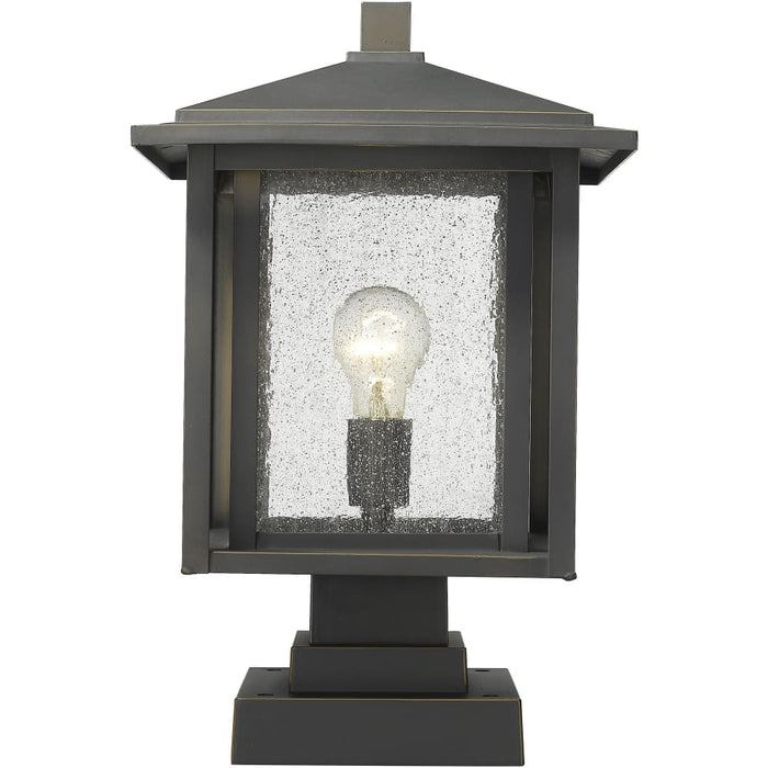 Aspen Oil Rubbed Bronze Outdoor Pier Mounted Fixture - Outdoor Pier Mounted Fixtures