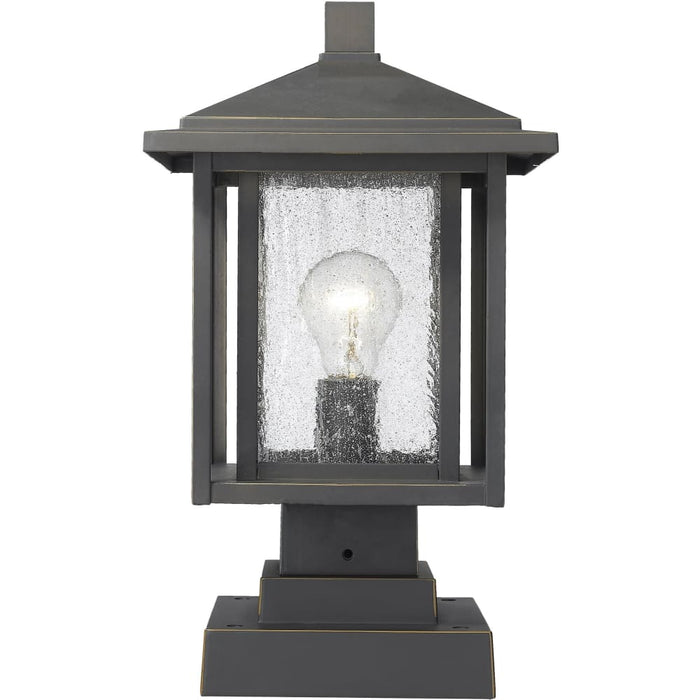 Aspen Oil Rubbed Bronze Outdoor Pier Mounted Fixture - Outdoor Pier Mounted Fixtures