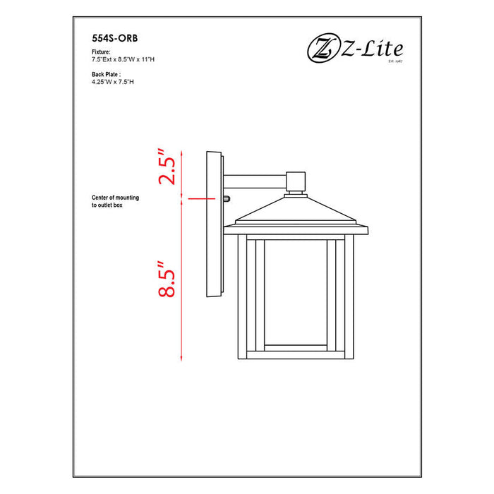 Aspen Oil Rubbed Bronze Outdoor Wall Sconce - Outdoor Wall Sconces