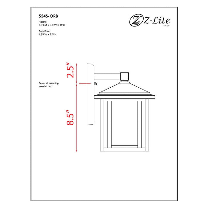 Aspen Oil Rubbed Bronze Outdoor Wall Sconce - Outdoor Wall Sconces