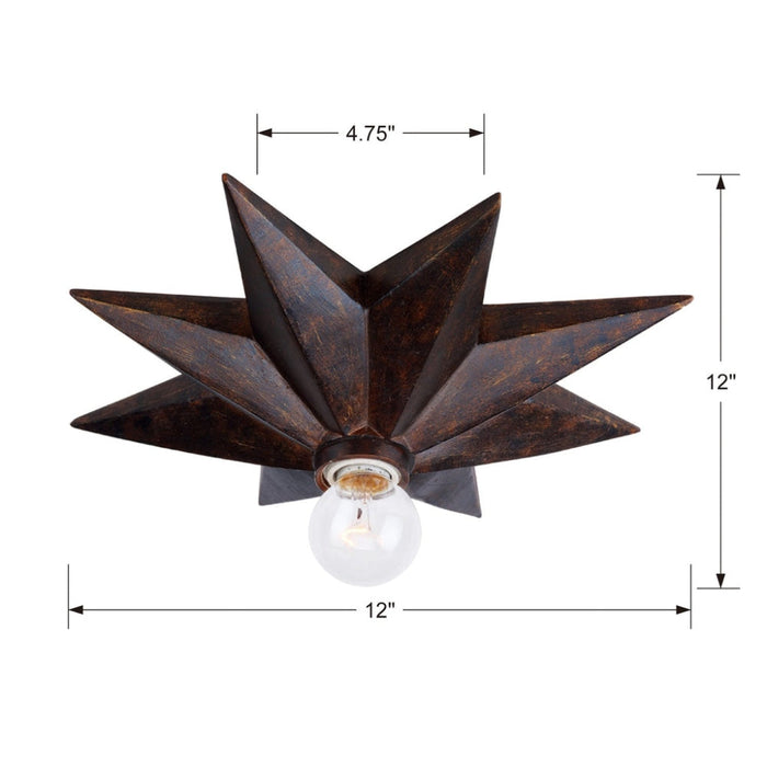 Astro 1 Light English Bronze Sconce - Wall Sconces