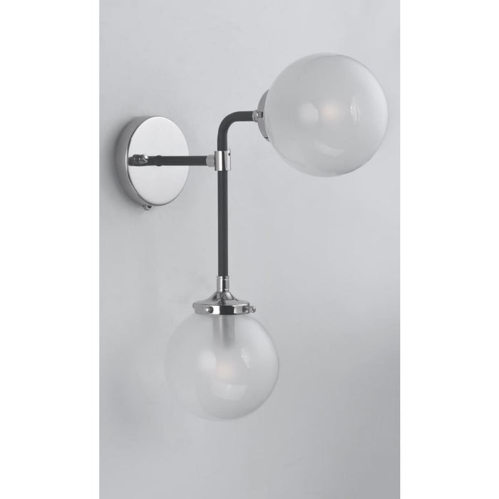 Atom Black / Polished Nickel Wall Sconce - Wall Sconce