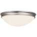 Atom Brushed Steel LED FlushMount - Flushmounts