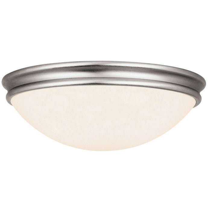 Atom Brushed Steel LED FlushMount - Flushmounts