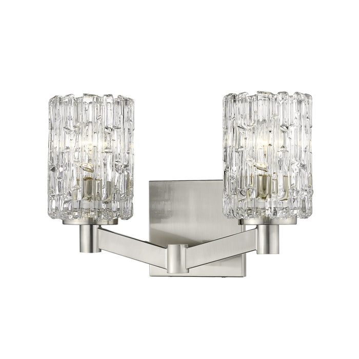 Aubrey Brushed Nickel 2 Light Vanity | theLightShop