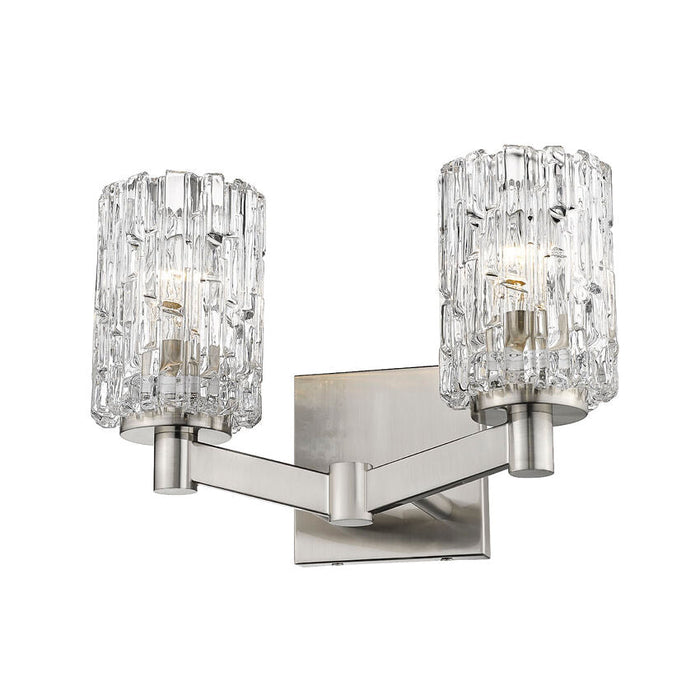 Aubrey Brushed Nickel 2 Light Vanity - Bath & Vanity