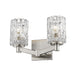 Aubrey Brushed Nickel 2 Light Vanity - Bath & Vanity