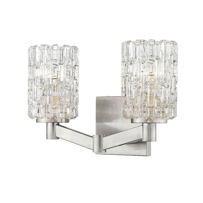 Aubrey Brushed Nickel 2 Light Vanity - Bath & Vanity