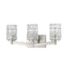 Aubrey Brushed Nickel 3 Light Vanity - Bath & Vanity