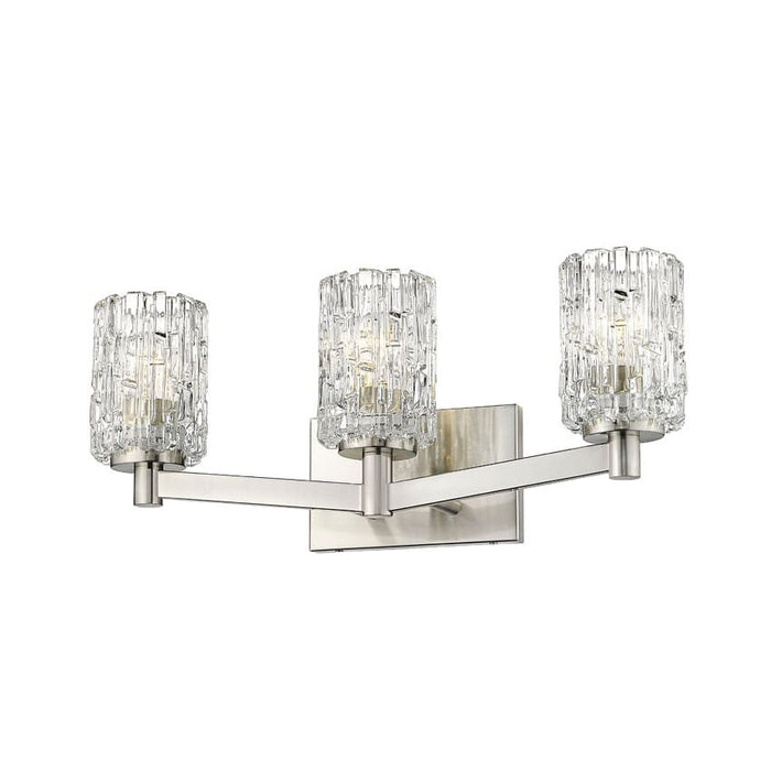 Aubrey Brushed Nickel 3 Light Vanity - Bath & Vanity