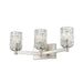 Aubrey Brushed Nickel 3 Light Vanity - Bath & Vanity
