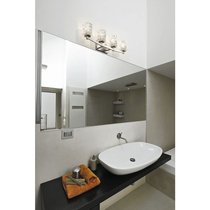 Aubrey Brushed Nickel 4 Light Vanity - Bath & Vanity