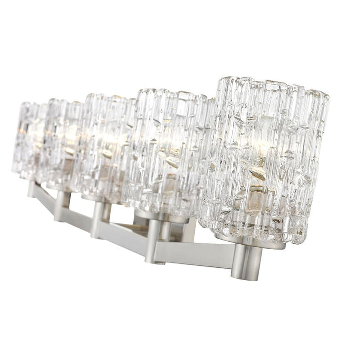 Aubrey Brushed Nickel 5 Light Vanity - Bath & Vanity