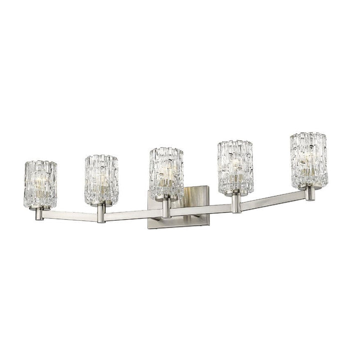 Aubrey Brushed Nickel 5 Light Vanity - Bath & Vanity
