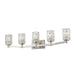 Aubrey Brushed Nickel 5 Light Vanity - Bath & Vanity