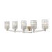 Aubrey Brushed Nickel 5 Light Vanity - Bath & Vanity