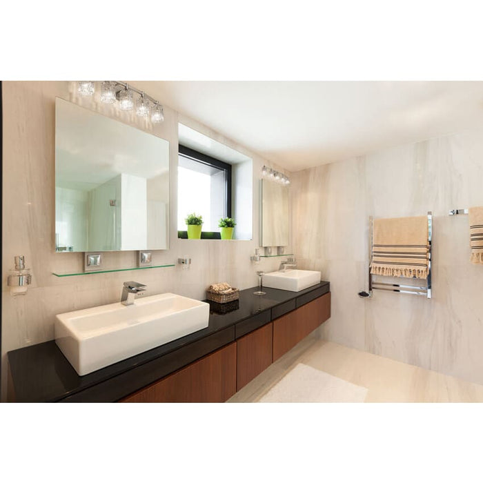 Aubrey Brushed Nickel 5 Light Vanity - Bath & Vanity