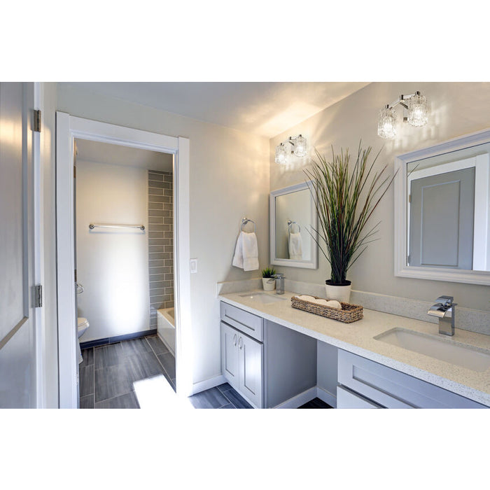 Aubrey Chrome 2 Light Vanity - Bath & Vanity