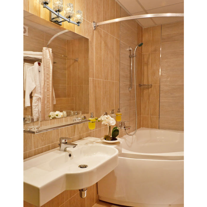 Aubrey Chrome 4 Light Vanity - Bath & Vanity