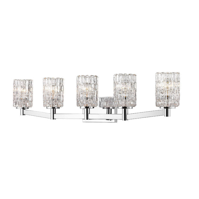 Aubrey Chrome 5 Light Vanity - Bath & Vanity