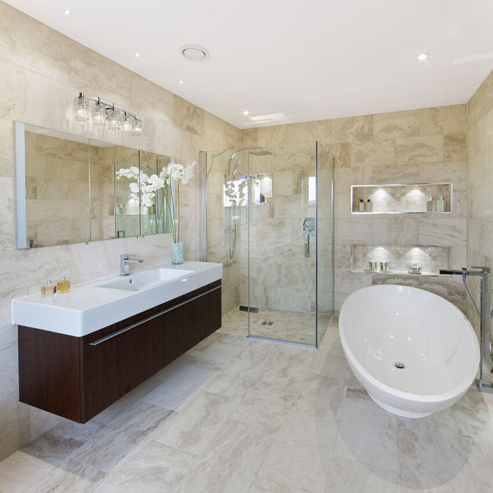 Aubrey Chrome 5 Light Vanity - Bath & Vanity