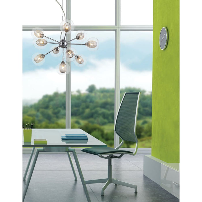 Auge Chrome Chandelier - Chandeliers