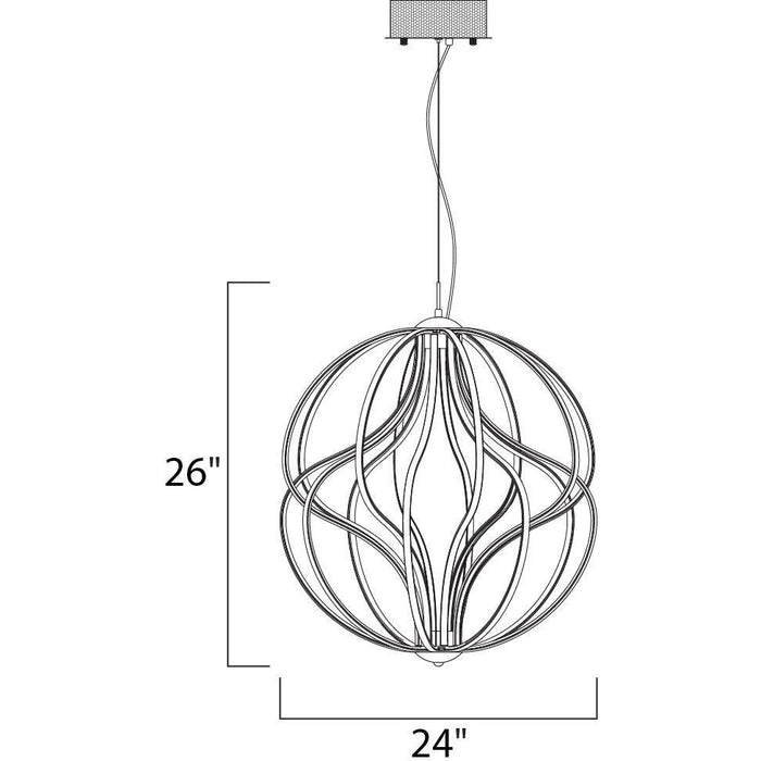 Aura Black LED Single Pendant - Pendants