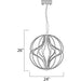 Aura Polished Chrome LED Single Pendant - Pendants