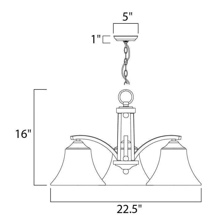 Aurora Oil Rubbed Bronze Chandelier - Chandeliers