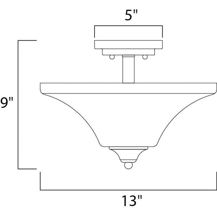 Aurora Oil Rubbed Bronze Semi-Flush Mount - Semi-Flushmounts
