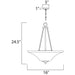 Aurora Satin Nickel Invert Bowl Pendant - Pendants