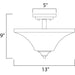 Aurora Satin Nickel Semi-Flush Mount - Semi-Flushmounts