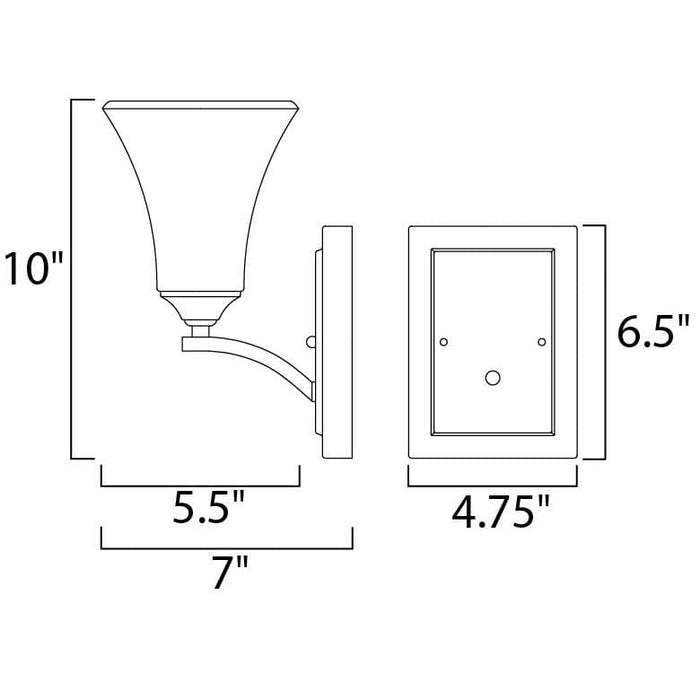 Aurora Satin Nickel Wall Sconce - Wall Sconce
