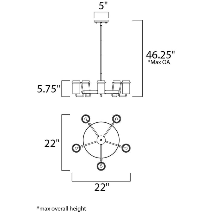 Avant Polished Chrome Chandelier - Chandeliers