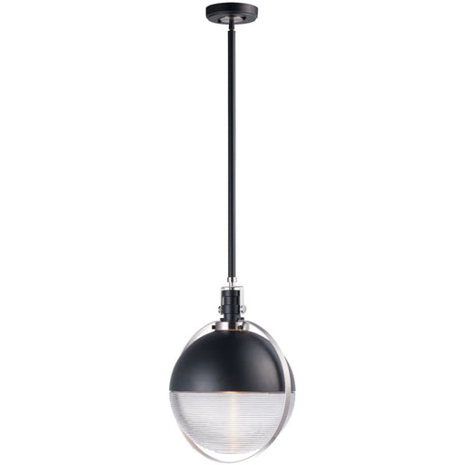 Axiom Black / Satin Nickel LED Single Pendant - Pendants