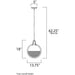 Axiom Black / Satin Nickel LED Single Pendant - Pendants