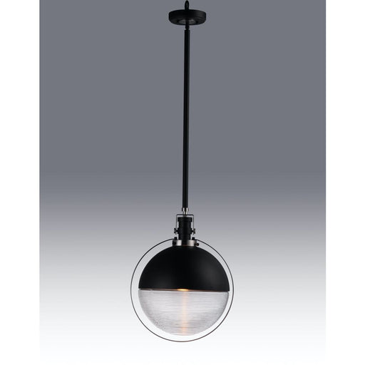Axiom Black / Satin Nickel LED Single Pendant - Pendants