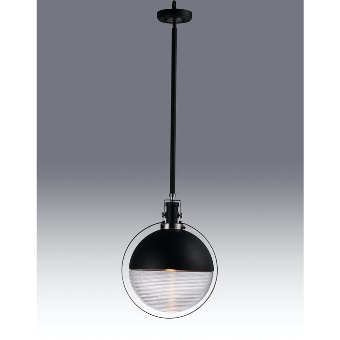 Axiom Black / Satin Nickel LED Single Pendant - Pendants