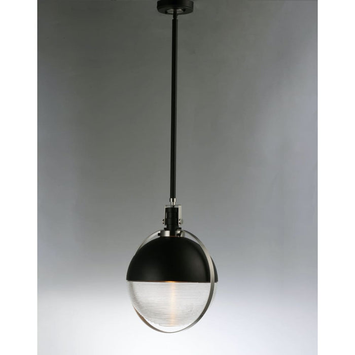 Axiom Black / Satin Nickel LED Single Pendant - Pendants