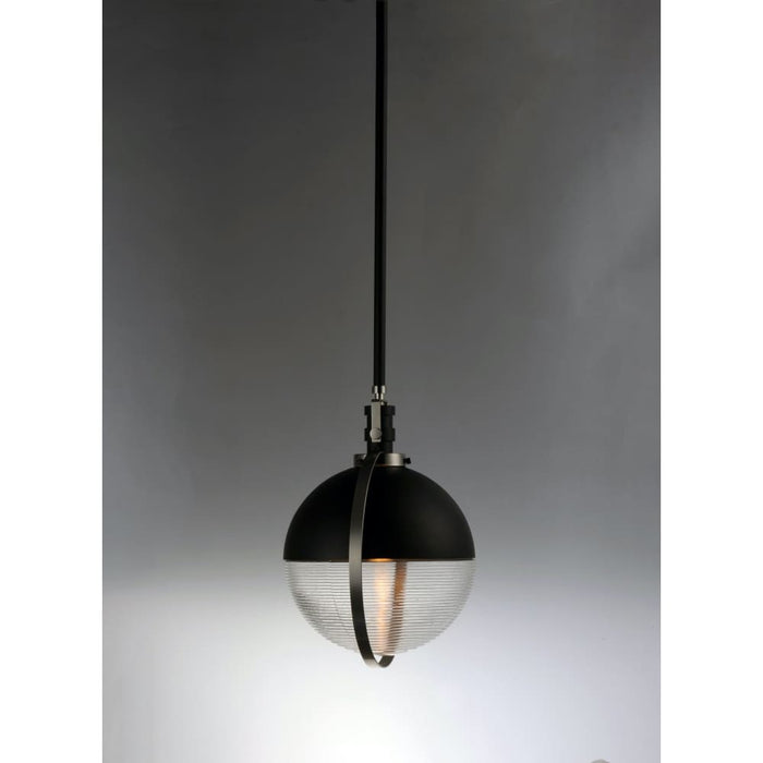 Axiom Black / Satin Nickel LED Single Pendant - Pendants