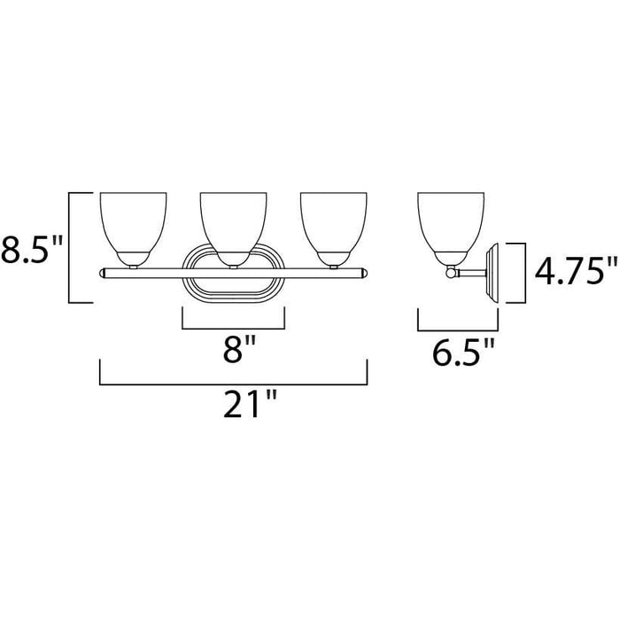 Axis Polished Chrome Bath Vanity - Bath Vanity