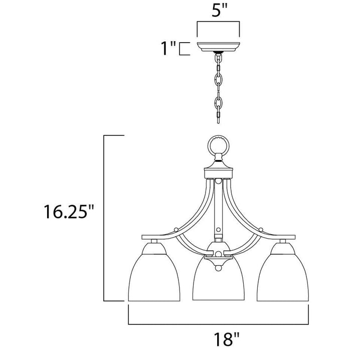 Axis Satin Nickel Chandelier - Chandeliers